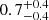 $ {0.7}_{-0.4}^{+0.4} $