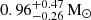 $ 0.96^{+0.47}_{-0.26}\,\mathrm{M}_{\odot} $