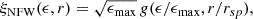 $$ \begin{aligned} \xi _{\rm NFW}(\epsilon ,r) = \sqrt{\epsilon _{\max }}\, g(\epsilon /\epsilon _{\max },r/r_{sp}), \end{aligned} $$
