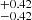 $ _{-0.42}^{+0.42} $