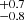 $ _{-0.8}^{+0.7} $