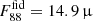 $ F_{88}^{\mathrm{fid}} = 14.9\,{{\upmu}} $
