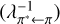 $\left( {\lambda _{{\pi ^*} \leftarrow \pi }^{ - 1}} \right)$