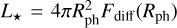 ${F_{{\rm{diff}}}}\left( {{R_{{\rm{ph}}}}} \right) \equiv \sigma T_{{\rm{eff}}}^4$