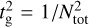 $t_{\rm{g}}^2 = 1/N_{{\rm{tot}}}^2$