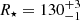 $ R_\star = 130^{+3}_{-1} $