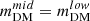 $ m_{\mathrm{DM}}^{mid} = m_{\mathrm{DM}}^{low} $