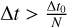 $\[\Delta t>\frac{\Delta t_{0}}{N}\]$