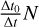 $\[\frac{\Delta t_{0}}{\Delta t} N\]$