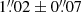$ 1{{\overset{\prime\prime}{.}}}02 \pm 0{{\overset{\prime\prime}{.}}}07 $