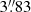 $ 3{{\overset{\prime\prime}{.}}}83 $