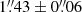 $ 1{{\overset{\prime\prime}{.}}}43 \pm 0{{\overset{\prime\prime}{.}}}06 $