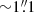 $ {\sim}1{{\overset{\prime\prime}{.}}}1 $