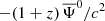 $ - (1+z)\, \overline{\Psi}^{0}/c^{2} $