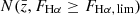 $ N(\bar{z}, F_{\mathrm{H}\alpha} \geq F_{\mathrm{H}\alpha,\,\mathrm{lim}}) $