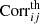 $ \mathrm{Corr}^{\mathrm{th}}_{ij} $