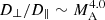 $ D_{\perp}/D_{\parallel} \sim M_{\mathrm{A}}^{4.0} $