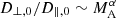 $ D_{\perp,0}/D_{\parallel,0} \sim M_{\mathrm{A}}^{\alpha} $