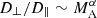 $ D_{\perp}/D_{\parallel} \sim M_{\mathrm{A}}^{\alpha} $