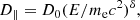 $$ \begin{aligned} D_{\parallel } = D_0(E/m_{\rm e}c^2)^{\delta }, \end{aligned} $$
