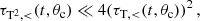 $$ \begin{aligned} \tau _{\mathrm{T} ^2,<}(t,\theta _{\mathrm{c} })\ll 4(\tau _{\mathrm{T} , < }(t,\theta _{\mathrm{c} }))^2\,, \end{aligned} $$
