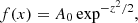 $$ \begin{aligned} f(x) = A_0 \exp ^{-z^2/2}, \end{aligned} $$