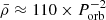 $ \bar{\rho} \approx 110 \times P^{-2}_{\mathrm{orb}} $