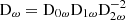 $ \mathrm{D}_{\omega} = \mathrm{D}_{0\omega}\mathrm{D}_{1\omega}\mathrm{D}_{2\omega}^{-2} $