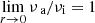 $ \lim_{r\to 0} {\nu_{\text{ a}}}/{\nu_{\rm{i}}}=1 $