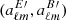 $ (a_{\ell m}^{E\prime}, a_{\ell m}^{B\prime}) $