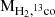$ \rm M_{H_2,^{13}co} $