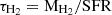 $ \rm\tau_{H_2}=M_{H_2}/SFR $