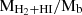 $ \rm M_{\mathrm{H_2+HI}}/M_{\mathrm{b}} $