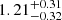 $ 1.21^{+0.31}_{-0.32} $