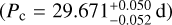 $\left( {{P_{\rm{c}}} = 29.671_{ - 0.052}^{ + 0.050}{\rm{d}}} \right)$