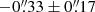 $ -0{{{\overset{\prime\prime}{.}}}}33 \pm 0{{{\overset{\prime\prime}{.}}}}17 $