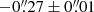 $ -0{{{\overset{\prime\prime}{.}}}}27 \pm 0{{{\overset{\prime\prime}{.}}}}01 $