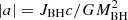 $ |a|=J_{\mathrm{BH}}c/GM_{\mathrm{BH}}^{2} $
