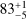 ${83_{ - 5}^{ + 1}}$