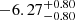$ -6.27^{+0.80}_{-0.80} $