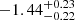 $ -1.44^{+0.23}_{-0.22} $