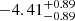 $ -4.41^{+0.89}_{-0.89} $