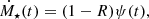 $$ \begin{aligned} \dot{M}_\star (t)&= (1-R) \psi (t), \end{aligned} $$