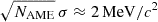 $ \sqrt{N_{\mathrm{AME}}} \, \sigma \approx 2\,\mathrm{MeV}/c^2 $