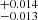 $ ^{+0.014}_{-0.013} $