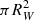 $ \pi R_{W}^{2} $
