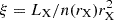 $ \xi=L_{\mathrm{X}}/n(r_{\mathrm{X}}) r_{\mathrm{X}}^{2} $