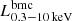 $ L^{\mathrm{bmc}}_\mathrm{0.3{-}10\,\rm keV} $