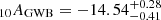 $ _{10}A_{\mathrm{GWB}}=-14.54^{+0.28}_{-0.41} $