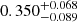 $ 0.350^{+0.068}_{-0.089} $